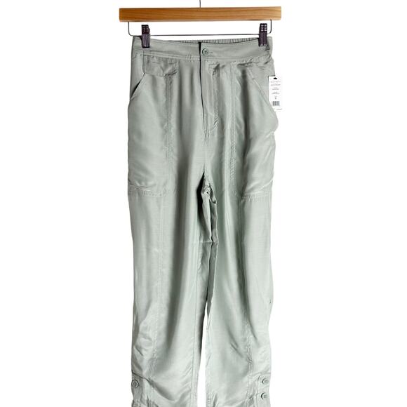 Equipment Mathys Sage Green Modal Silk Blend Cropped Pants Size 0 - Picture 4 of 11